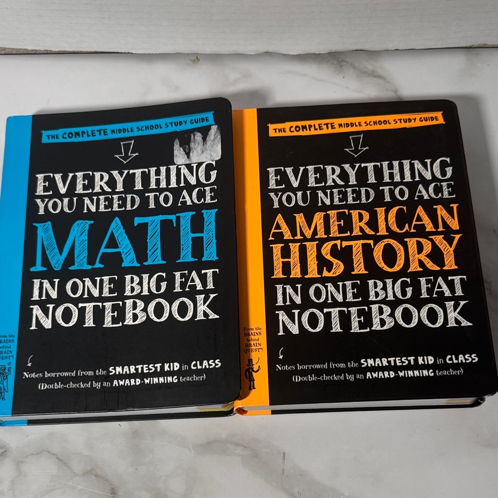 The complete Middle School study guide - Math & American History. Used.
